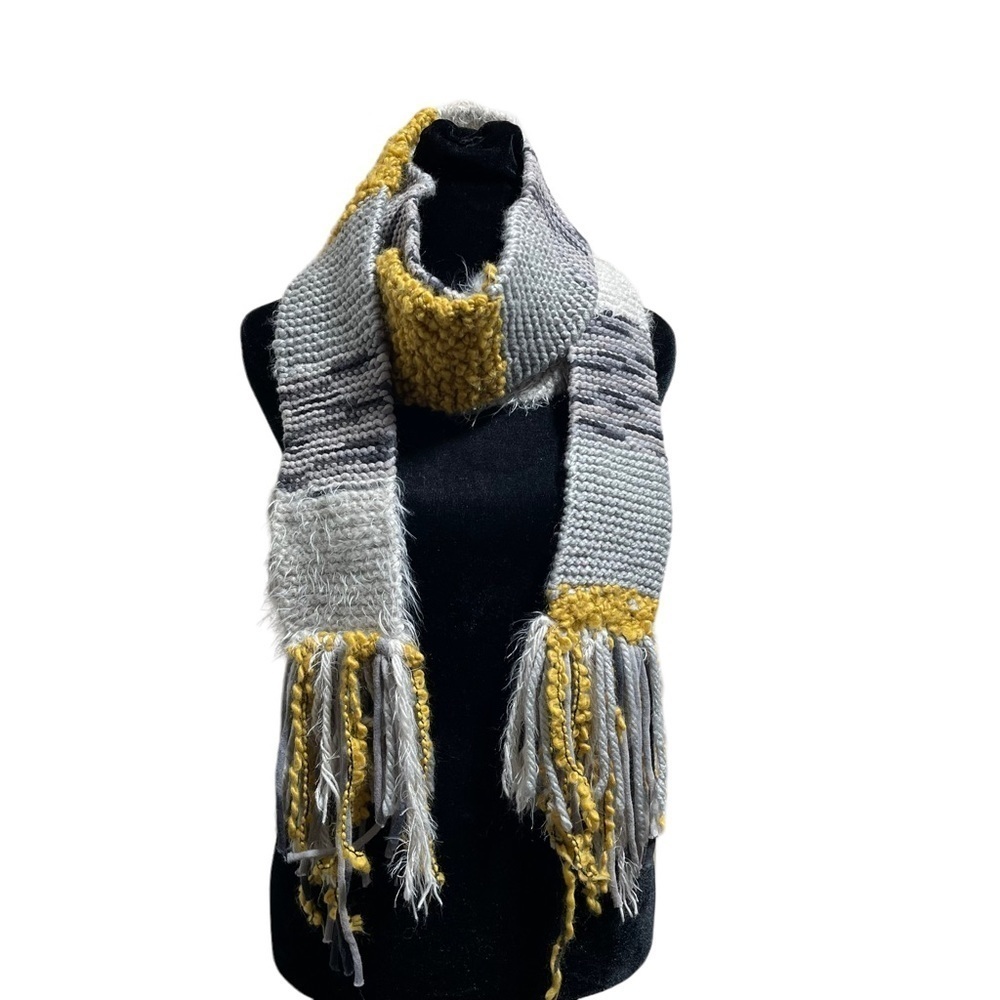 No Brand Mix Media Textured Long Scarf